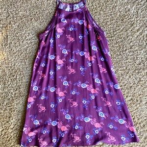 floral maroon dress and black and white dress